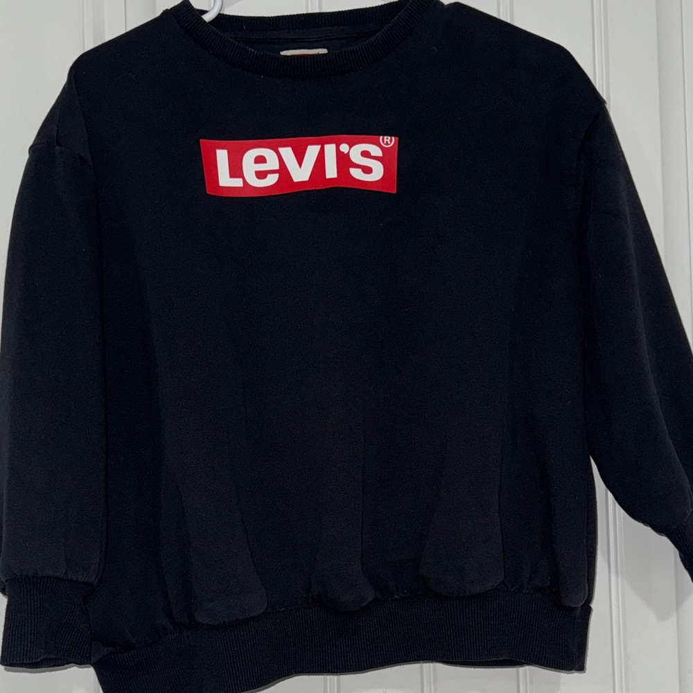 Levi's Black Crewneck with Red Logo